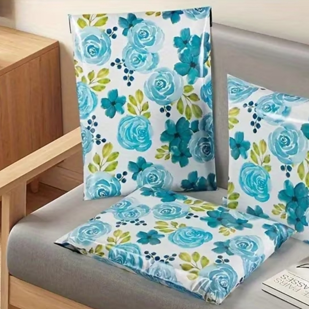 Poly Mailers~ 25~Floral Blue Rose
